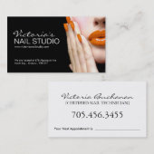 Nail-technicus ~ Sjabloon voor visitekaartjes Afsprakenkaartje (Voorkant / Achterkant)