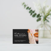 Nail-technicus ~ Sjabloon voor visitekaartjes Afsprakenkaartje (Staand voorkant)