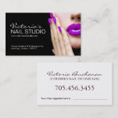 Nail-technicus ~ Sjabloon voor visitekaartjes Afsprakenkaartje (Voorkant / Achterkant)