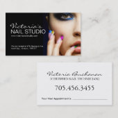 Nail-technicus ~ Sjabloon voor visitekaartjes Afsprakenkaartje (Voorkant / Achterkant)