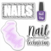 Nail technicus Stickers (Voorkant)