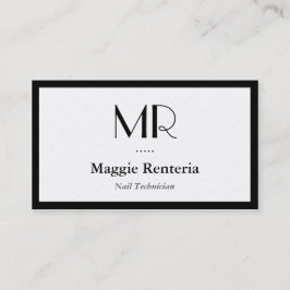 Nail-technicus - Stijlvol monogram reinigen Visitekaartje