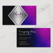 Nail-technicus — Trendy Beausalon-visitekaartje Visitekaartje (Voorkant / Achterkant)