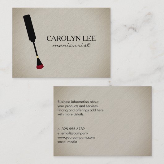 Nail-technicus Visitekaartje (Voorkant / Achterkant)