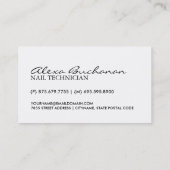 Nail-technicus Visitekaartje (Achterkant)