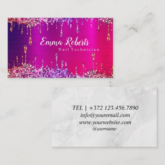 Nail-technicus Visitekaartje (Voorkant / Achterkant)