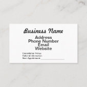 Nail-technicus Visitekaartje (Achterkant)