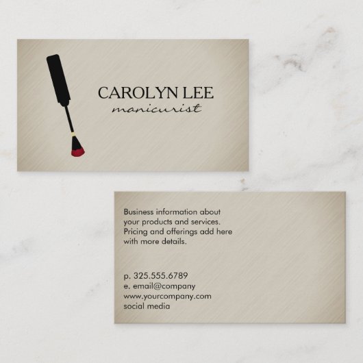 Nail-technicus Visitekaartje (Voorkant / Achterkant)