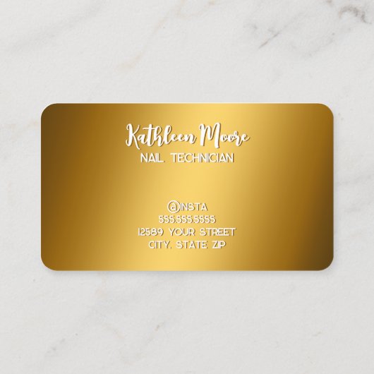 Nail-technicus Visitekaartje (Achterkant)