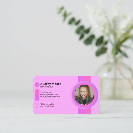 Nail-technicus Visitekaartje (Staand voorkant)