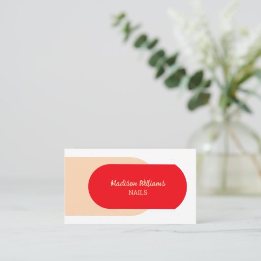 Nail-technicus Visitekaartje (Staand voorkant)