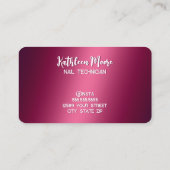 Nail-technicus Visitekaartje (Achterkant)