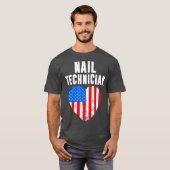 Nail-technicus Vlag Extra Nail Tech Artist DA1 T-shirt (Voorkant volledig)