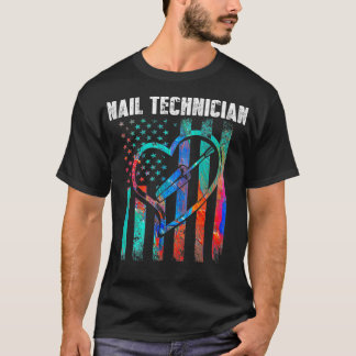 Nail-technicus Vlag VS Hearts Nail-Tech-artiest T-shirt