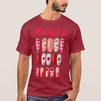 Nail Technieken die het met Nail Kunst Nailen T-shirt