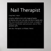 Nail Therapist Definition Nail Tech Nail Poster (Voorkant)