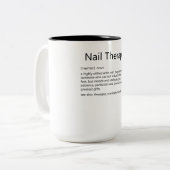 Nail Therapist Definition Nail Tech Nail Tweekleurige Koffiemok (Voorkant links)
