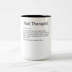 Nail Therapist Definition Nail Tech Nail Tweekleurige Koffiemok