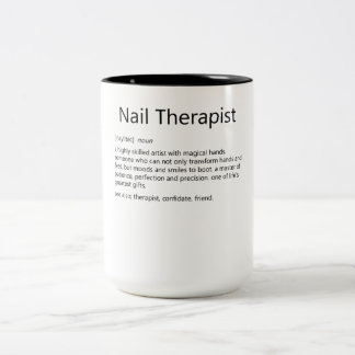 Nail Therapist Definition Nail Tech Nail Tweekleurige Koffiemok