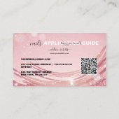 Nail-toepassingsgids voor moderne roze Gold Waterv Visitekaartje (Achterkant)