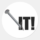 NAILD HET! Zwart Ronde Sticker (Voorkant)