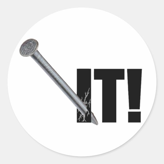 NAILD HET! Zwart Ronde Sticker (Voorkant)