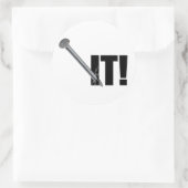 NAILD HET! Zwart Ronde Sticker (Tas)