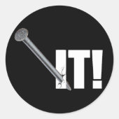 NAILD HET! Zwart Ronde Sticker (Voorkant)