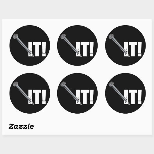 NAILD HET! Zwart Ronde Sticker (Vel)