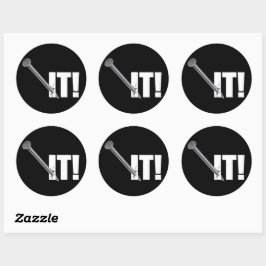 NAILD HET! Zwart Ronde Sticker