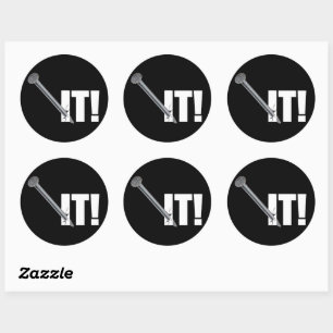 NAILD HET! Zwart Ronde Sticker