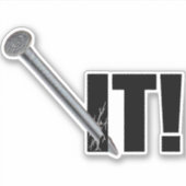 NAILD HET! Zwart Sticker (Voorkant)