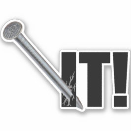 NAILD HET! Zwart Sticker