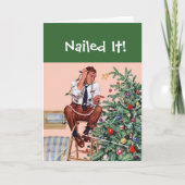 Nailed het! Kerstboom Feestdagen Kaart (Voorkant)