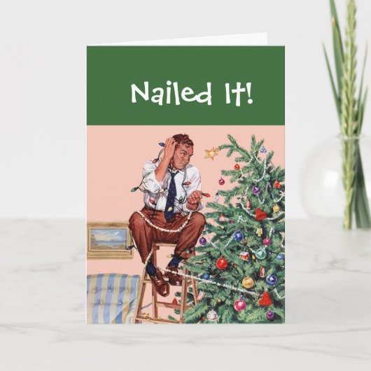 Nailed het! Kerstboom Feestdagen Kaart (Voorkant)