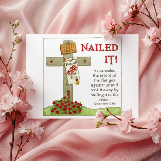 Nailed It Cross Inspirerend Briefkaart