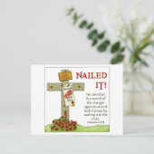 Nailed It Cross Inspirerend Briefkaart (Staand voorkant)