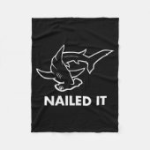 Nailed It - Funny Hammerhead Shark  Fleece Deken (Voorkant)