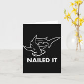 Nailed It - Funny Hammerhead Shark  Kaart (Gele Bloem)