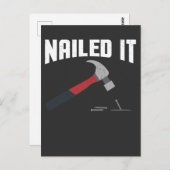 Nailed It grappige hamer en spijker - geschenk voo Briefkaart (Voorkant / Achterkant)