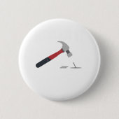 Nailed It grappige hammer and nagelhoutwerker Gift Ronde Button 5,7 Cm (Voorkant)