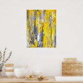 'Nailed it' Grijs en Geel Abstract Poster van de K (Keuken)