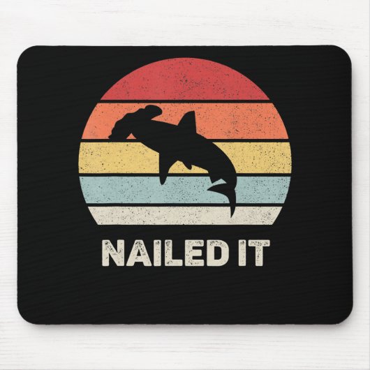 Nailed it Hammerhead Shark Funny Shark Muismat (Voorkant)