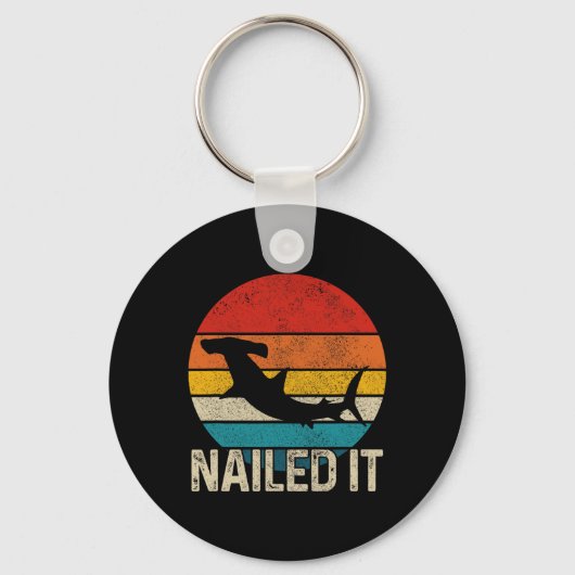 Nailed it Hammerhead Shark Funny Vissen G Sleutelhanger (Voorkant)