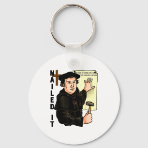 Nailed It Hervormingsdag Martin Luther Lutheranism Sleutelhanger