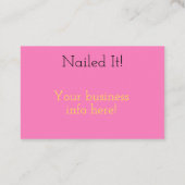 Nailed It! Salon Pink Visitekaartje (Achterkant)