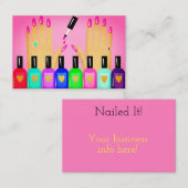 Nailed It! Salon Pink Visitekaartje (Voorkant / Achterkant)