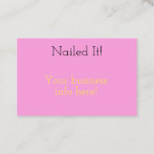 Nailed It! salon Visitekaartje (Achterkant)