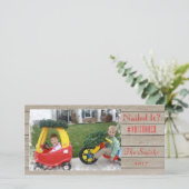 Nailed it? Snowflake Overlay Vakantie Fotokaart Feestdagenkaart (Staand voorkant)