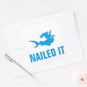 Nailed it vierkante sticker (Envelop)